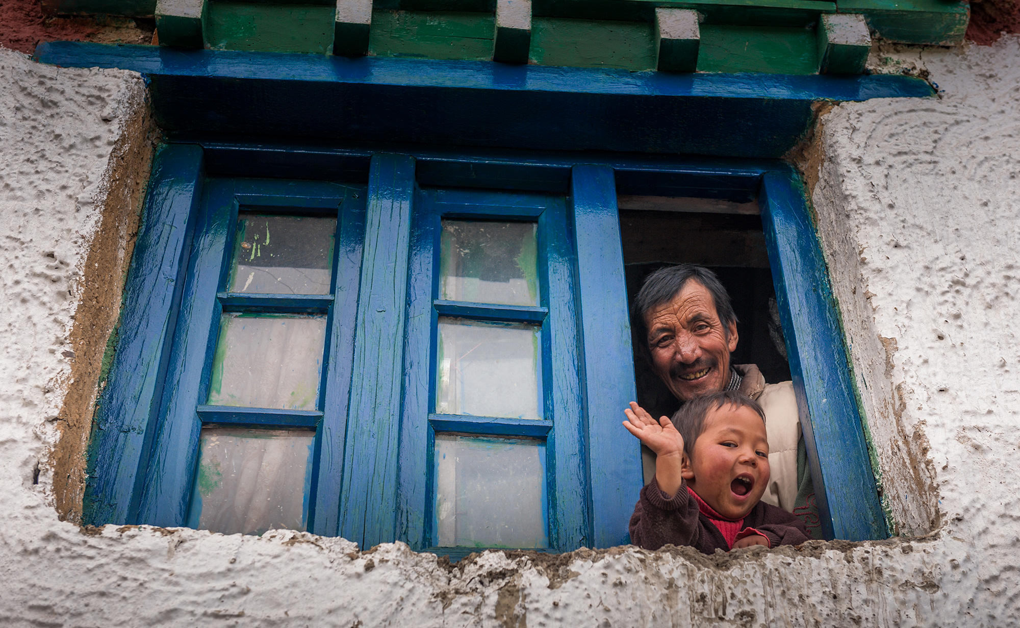 Father and Son Hello From Spiti Valley