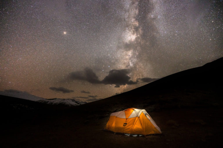 My tent in start night, Changthang, Ladakh