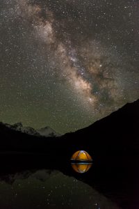 Reflection of tent & Milkyway Ladakh