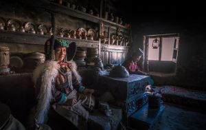 Ladakhi Kitchen and family