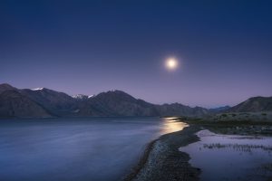 Pangong Tso on moon day, Ladakh